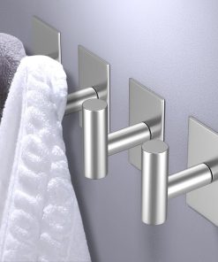 Alternative view of VAEHOLD Wall Towel Hooks. Heavy Duty Sticky Holder Waterproof Towel Hooks for Hanging Coat. Clothes. Closet Hook Wall Mount for Kitchen (Silver. 2 Pack)